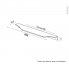 #Poignée de meuble de cuisine N°58 <br />Alu mat blanc, 49,6 cm, Entraxe 288 mm, SOKLEO 