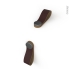 #Poignée de meuble de cuisine N°84 <br />Cuir brun et étain, Hauteur 7 cm, SOKLEO 