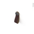 #Poignée de meuble de salle de bains N°84 <br />Cuir brun et étain, Hauteur 7 cm, HAKEO 