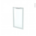 Façade blanche alu vitrée - Porte N°19 - Avec poignée - L40 x H70 cm - SOKLEO