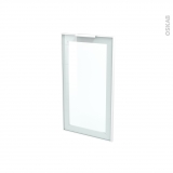 Façade blanche alu vitrée - Porte N°19 - Avec poignée - L40 x H70 cm - SOKLEO