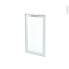 #Façade blanche alu vitrée Porte N°19 <br />Avec poignée, L40 x H70 cm, SOKLEO 