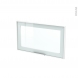 Façade blanche alu vitrée - Porte N°10 - Sans poignée - L60 x H35 cm - SOKLEO