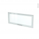 Façade blanche alu vitrée - Porte N°11 - Avec poignée - L80 x H35 cm - SOKLEO