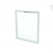 Façade blanche alu vitrée - Porte N°21 - Sans poignée - L60 x H70 cm - SOKLEO
