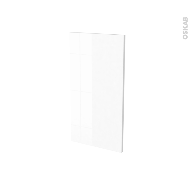 IPOMA Blanc brillant Rénovation 18 <br />joue N°81, Avec sachet de fixation, L37.5 x H70 Ep.1.2 cm 