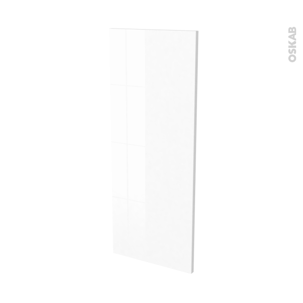 IPOMA Blanc brillant Rénovation 18 <br />joue N°82, Avec sachet de fixation, L37.5 x H92 Ep.1.2 cm 