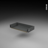 Tiroir coulissant - pour meuble de cuisine - Freiné/faible profondeur - L60 x H9 x P27 cm - SOKLEO