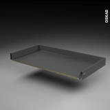 Tiroir coulissant - pour meuble de cuisine - Freiné/sortie totale - L100 x H9 x P50 cm - SOKLEO