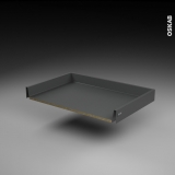 Tiroir coulissant - pour meuble de cuisine - Freiné/sortie totale - L80 x H9 x P50 cm - SOKLEO