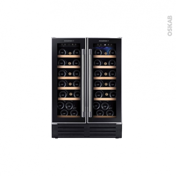 cave a vin encastrable sous plan 60cm noir rosieres rwcb60d oskab