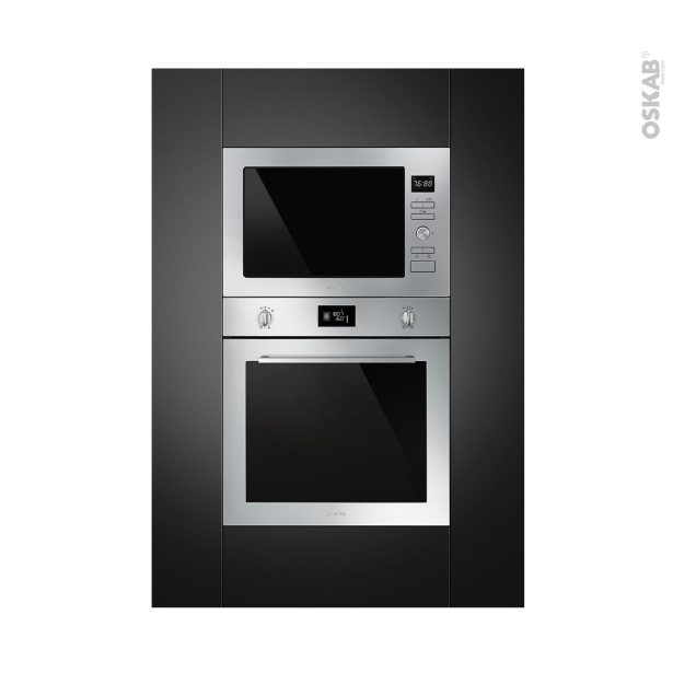 Micro-Ondes Gril Intégrable 38cm 25L Inox SMEG FMI425X - Oskab