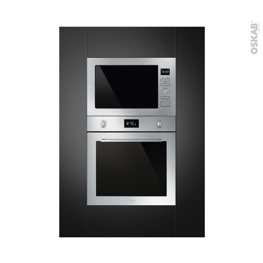 Micro-Ondes Gril Intégrable 38cm 25L Inox SMEG FMI425X - Oskab