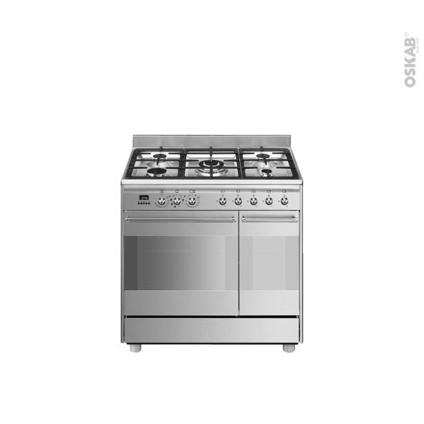 Piano De Cuisson Gaz 5 Foyers Inox SMEG SCB92MX8 - Oskab