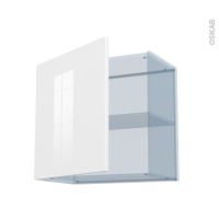 BORA Blanc - Kit Rénovation 18 - Meuble haut ouvrant H57 - 1 porte - L60 x H57 x P37.5 cm