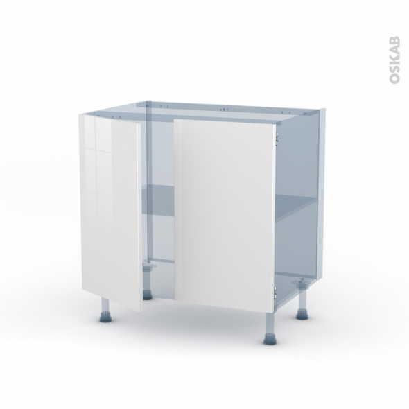 BORA Blanc Kit Rénovation 18 Meuble sous-évier 2 portes L80 x