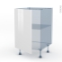 #BORA Blanc Kit Rénovation 18 <br />Meuble sous-évier , 1 porte, L50 x H70 x P60 cm 