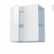 BORA Blanc - Kit Rénovation 18 - Meuble haut ouvrant H70 - 2 portes - L60xH70xP37,5