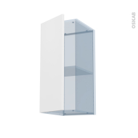 HELIA Blanc - Kit Rénovation 18 - Meuble haut ouvrant H70  - 1 porte - L30 x H70 x P37,5 cm