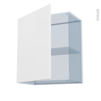 HELIA Blanc - Kit Rénovation 18 - Meuble haut ouvrant H70  - 1 porte - L60 x H70 x P37,5 cm