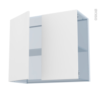 HELIA Blanc - Kit Rénovation 18 - Meuble haut ouvrant H70  - 2 portes - L80 x H70 x P37,5 cm