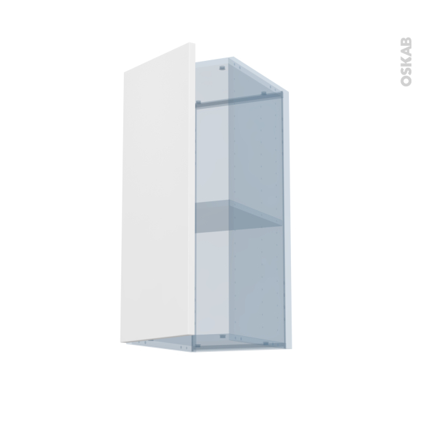 HELIA Blanc Kit Rénovation 18 <br />Meuble haut ouvrant H70 , 1 porte, L30 x H70 x P37,5 cm 
