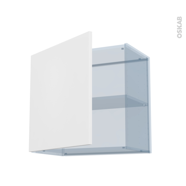 HELIA Blanc Kit Rénovation 18 <br />Meuble haut ouvrant H57, 1 porte, L60 x H57 x P37,5 cm 