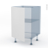 #HELIA Blanc Kit Rénovation 18 <br />Meuble sous-évier , 1 porte, L50 x H70 x P60 cm 