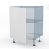 #HELIA Blanc Kit Rénovation 18 <br />Meuble sous-évier , 1 porte, L60 x H70 x P60 cm 