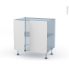 #HELIA Blanc Kit Rénovation 18 <br />Meuble sous-évier , 2 portes, L80 x H70 x P60 cm 
