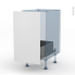 #HELIA Blanc Kit Rénovation 18 <br />Meuble sous-évier , 1 porte coulissante, L40 x H70 x P60 cm 