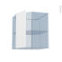 #HELIA Blanc Kit Rénovation 18 <br />Meuble angle haut, 1 porte N°77 L32, L60 x H70 x P37,5 cm 
