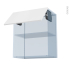 #HELIA Blanc Kit Rénovation 18 <br />Meuble haut MO niche 36/38 , 1 porte, L60 x H70 x P37,5 cm 