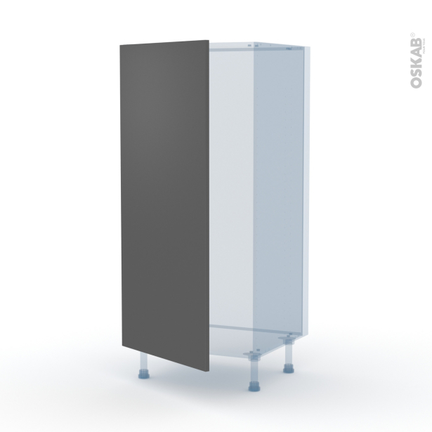 HELIA Gris Kit Rénovation 18 <br />Armoire frigo N°27 , 1 porte, L60 x H125 x P60 cm 