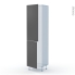 #HELIA Gris Kit Rénovation 18 <br />Armoire frigo N°2724 , 2 portes, L60 x H217 x P60 cm 