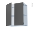 #HELIA Gris Kit Rénovation 18 <br />Meuble haut ouvrant H70, 2 portes, L60 x H70 x P37,5 cm 