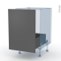 #HELIA Gris Kit Rénovation 18 <br />Meuble sous-évier , 1 porte coulissante, L50 x H70 x P60 cm 