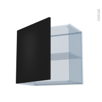 HELIA Noir - Kit Rénovation 18 - Meuble haut ouvrant H57 - 1 porte - L60 x H57 x P37,5 cm