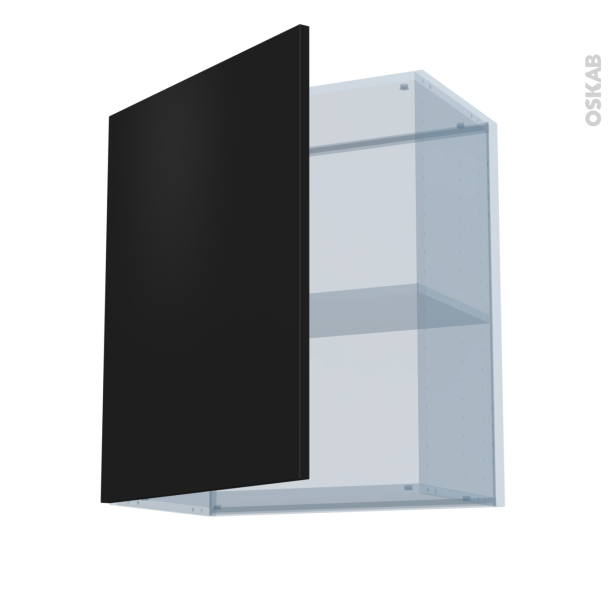 HELIA Noir Kit Rénovation 18 <br />Meuble haut ouvrant H70 , 1 porte, L60 x H70 x P37,5 cm 