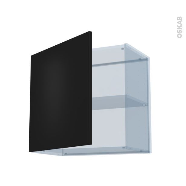 HELIA Noir Kit Rénovation 18 <br />Meuble haut ouvrant H57, 1 porte, L60 x H57 x P37,5 cm 