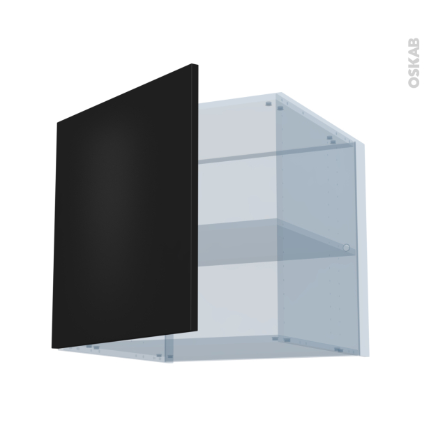 HELIA Noir Kit Rénovation 18 <br />Meuble haut ouvrant H57, 1 porte, L60 x H57 x P60 cm 