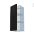 #HELIA Noir Kit Rénovation 18 <br />Meuble haut ouvrant H92 , 1 porte, L40 x H92 x P37,5 cm 