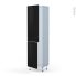 #HELIA Noir Kit Rénovation 18 <br />Armoire frigo N°2724 , 2 portes, L60 x H217 x P60 cm 