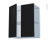 #HELIA Noir Kit Rénovation 18 <br />Meuble haut ouvrant H70, 2 portes, L60 x H70 x P37,5 cm 