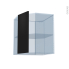 #HELIA Noir Kit Rénovation 18 <br />Meuble angle haut, 1 porte N°77 L32, L60 x H70 x P37,5 cm 