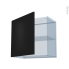 #HELIA Noir Kit Rénovation 18 <br />Meuble haut ouvrant H57, 1 porte, L60 x H57 x P37,5 cm 