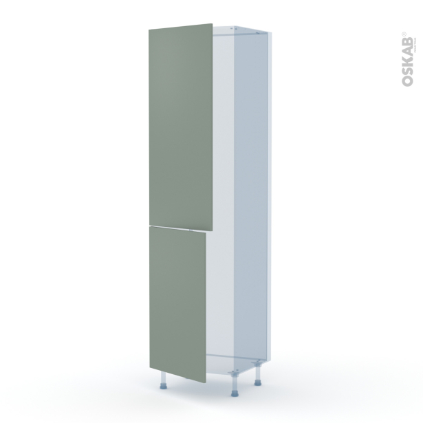 HELIA Vert Kit Rénovation 18 <br />Armoire frigo N°2724 , 2 portes, L60 x H217 x P60 cm 