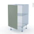 #HELIA Vert Kit Rénovation 18 <br />Meuble sous-évier , 1 porte, L50 x H70 x P60 cm 