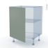 #HELIA Vert Kit Rénovation 18 <br />Meuble sous-évier , 1 porte, L60 x H70 x P60 cm 