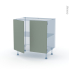 #HELIA Vert Kit Rénovation 18 <br />Meuble sous-évier , 2 portes, L80 x H70 x P60 cm 
